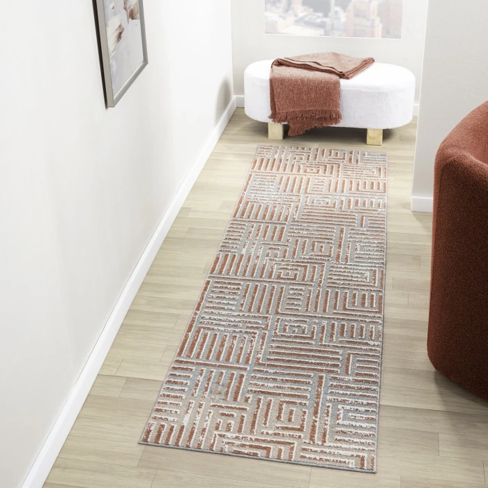 Rugs Town Beige VISTA 2ft.2in. x 7ft. Runner Rug