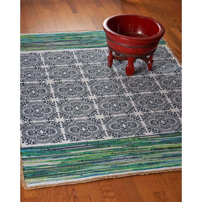 Rugs Town 99971 Blue/ Multi 5'0" X 7'0 Rect. Rug