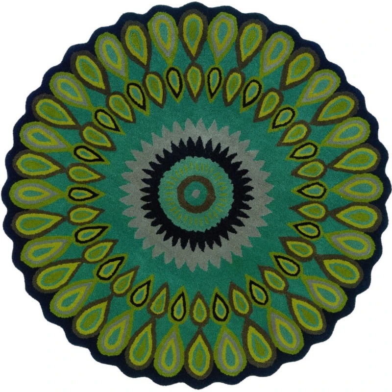Rugs Town 3540 Miami 5' Round Rug