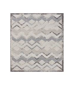 Winona WES-AZ Light Blue/Ivory 5 ft. x 7 ft. Rectangle Area Rug