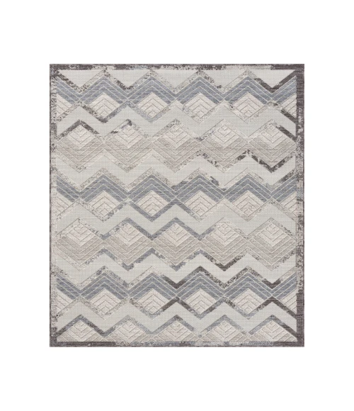 LR Home Westport 82292 Light Blue/ Ivory 5'0" X 7'0 Rect. Rug