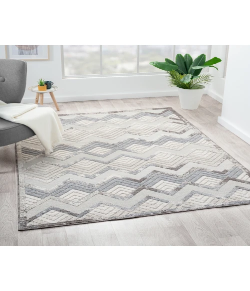 LR Home Westport 82292 Light Blue/ Ivory 5'0" X 7'0 Rect. Rug