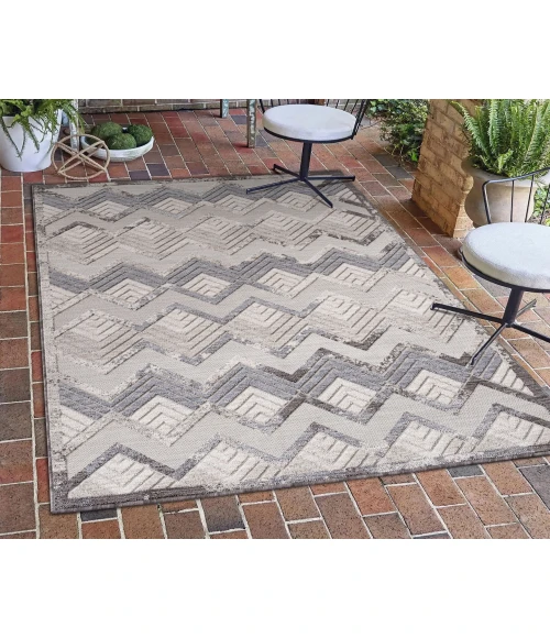 LR Home Westport 82292 Light Blue/ Ivory 5'0" X 7'0 Rect. Rug