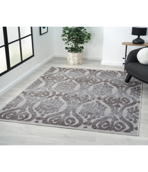 LR Home Westport 82293 Light Blue/ Ivory 5'0" X 7'0 Rect. Rug