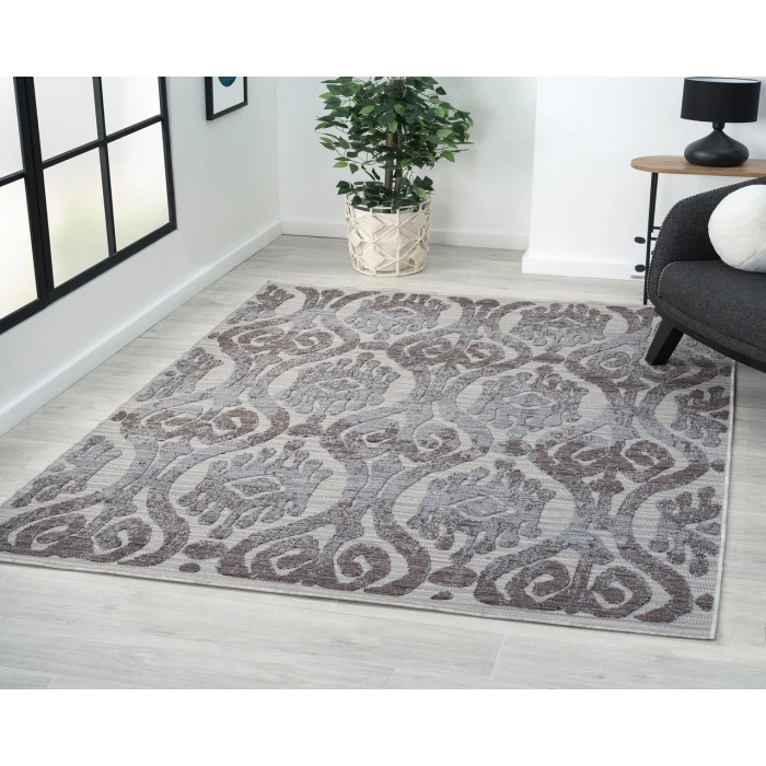LR Home Westport 82293 Light Blue/ Ivory 7'-10" X 8'-10 Rect. Rug