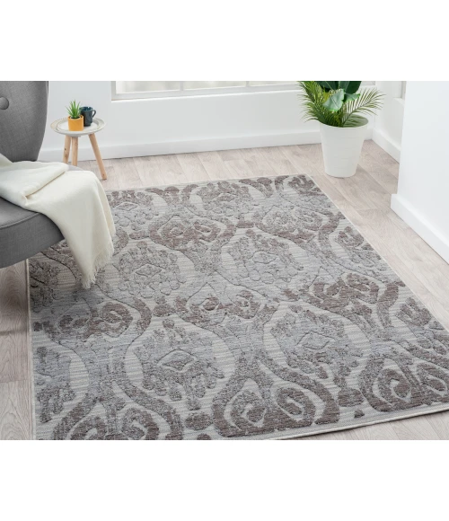 LR Home Westport 82293 Light Blue/ Ivory 5'0" X 7'0 Rect. Rug