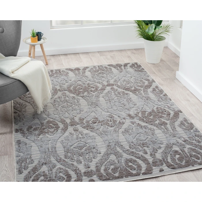 LR Home Westport 82293 Light Blue/ Ivory 7'-10" X 8'-10 Rect. Rug