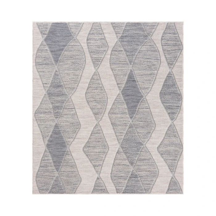 Rugs Town 82294 L. Blue/ Anthracite 7'-10" X 8'-10 Rect. Rug