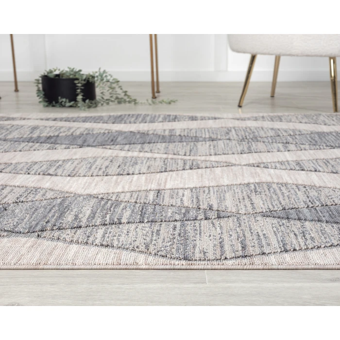 Rugs Town 82294 L. Blue/ Anthracite 7'-10" X 8'-10 Rect. Rug