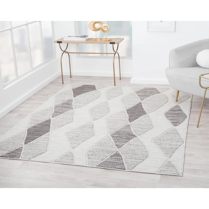 Rugs Town 82295 Gray/ Anthracite 7'-10" X 8'-10 Rect. Rug