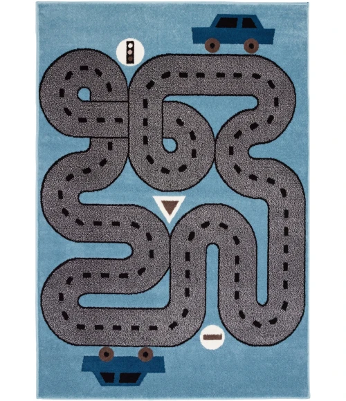 LR Home Whimsical Blue WHIMS 1ft.10in. x 3ft. Rectangle Rug