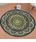 LR Home Dazzle Blue DAZZL 5ft. x 5ft. Round Rug