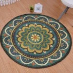 LR Home Dazzle Blue DAZZL 5ft. x 5ft. Round Rug