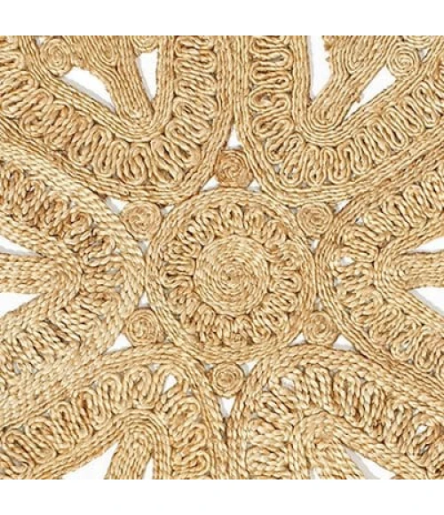 LR Resources NATURAL JUTE NATUR12030NAT80RD Area Rug