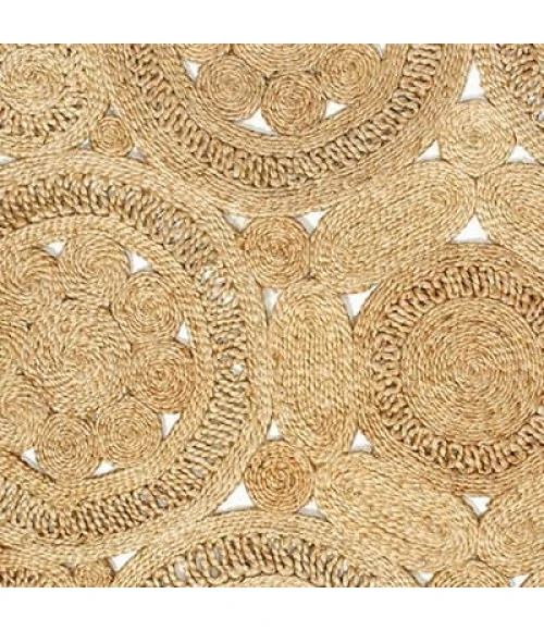 LR Home NATURAL FIBER 12031 Natural 8' Round Rug
