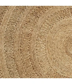 LR Home Natural Fiber 12034 Gray 8' Round Rug