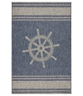 LR Home CAPTIVA 81025 Navy/ Gray 5'0" X 7'0 Rect. Rug