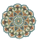 LR Home DAZZLE 54085 Teal/ Green 6' Round Rug