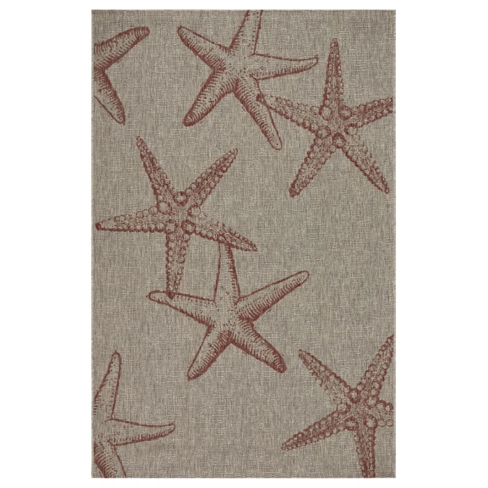 Rugs Town 81020 Coral/ Beige 5'0" X 7'0 Rect. Rug