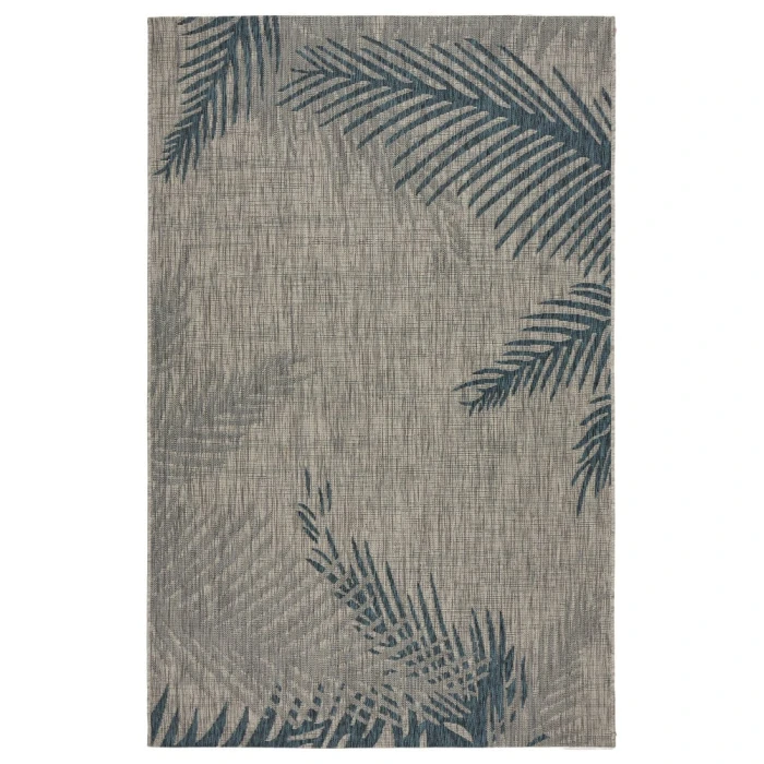 LR Home CAPTIVA 81021 Gray/ Blue 5'0" X 7'0 Rect. Rug