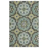 LR Home Dazzle 54076 Green 4' X 4' Round Rug