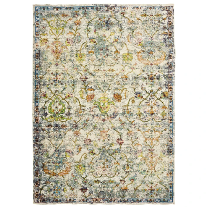 Rugs Town 81271 Green/ Multi 4' X 6' Rect. Rug