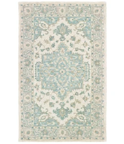 LR Home Modern Traditions 81288 Turquoise Gray 9' X 12' Rect. Rug
