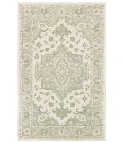 LR Home Modern Traditions 81289 Sea Green/ Gray 5' X 7'9 Rect. Rug