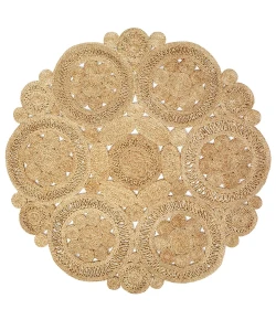 LR Home Natural Fiber 12031 Natural 4' X 4' Round Rug