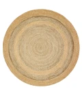 LR Home NATURAL FIBER 12032 Natural/ Gray 6' Round Rug