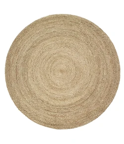 LR Home Natural Fiber 12033 Gray 4' X 4' Round Rug