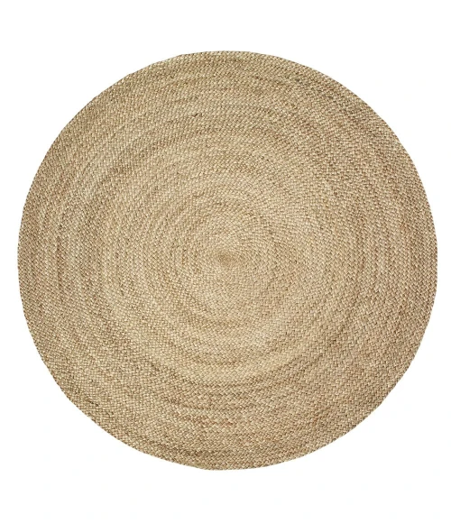 LR Home NATURAL FIBER 12033 Gray 4' X 4' Round Rug