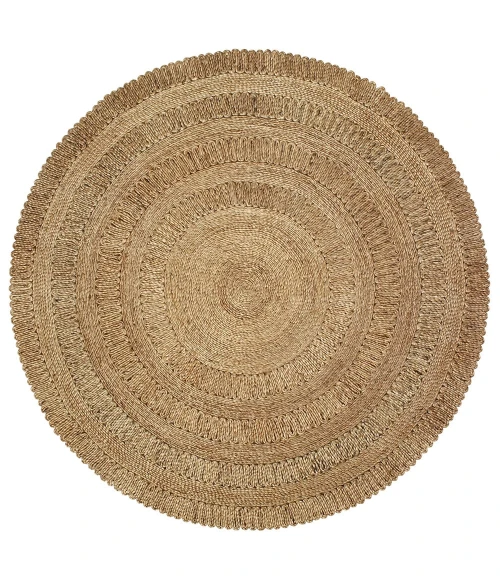 LR Home NATURAL FIBER 12034 Gray 8' Round Rug