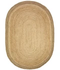 LR Home NATURAL FIBER 12035 Natural/ Gray 5'0"X7'0 Oval Rug