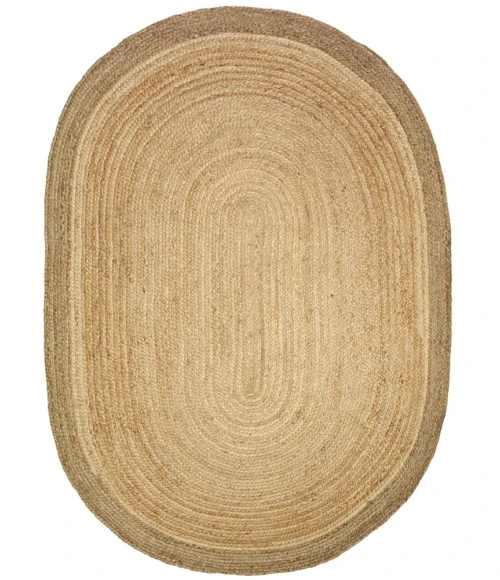 LR Home NATURAL FIBER 12035 Natural/ Gray 5'0"X7'0 Oval Rug