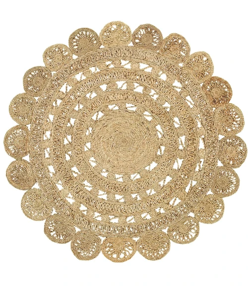 LR Home NATURAL FIBER 50134 Natural 4' X 4' Round Rug