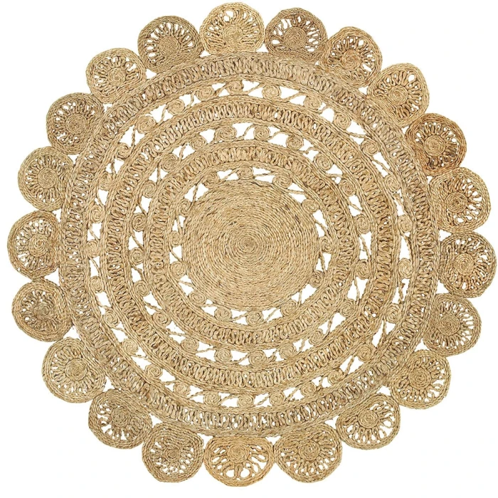 LR Home NATURAL FIBER 50134 Natural 6' Round Rug