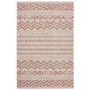 LR Home Sun Shower 81244 Beige/ Red 5' X 8' Rect. Rug