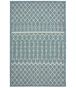 LR Home Sun Shower 81247 Blue/ Gray 5' X 8' Rect. Rug