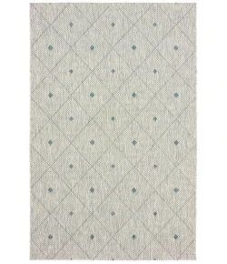 LR Home Sun Shower 81248 Blue/ Gray 5' X 8' Rect. Rug
