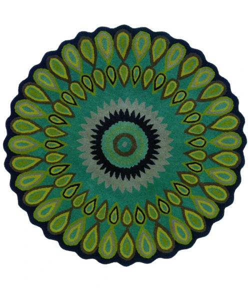 LR Resources VIBRA03540MIA30RD LR03540-MI3RND Area Rug