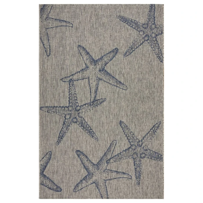 Rugs Town 81019 Gray/ Navy 7'9" X 9'5 Rect. Rug