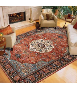 Karastan Spice Market Petra Multi Rug 1 ft. 6 X 1 ft. 6 Rectangle