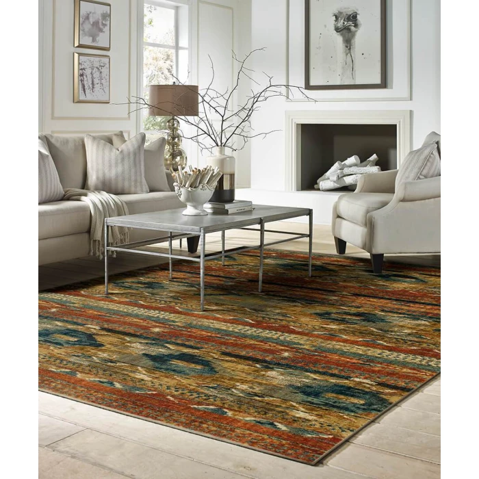 Karastan Rugs Spice Market Infused Aquamarine