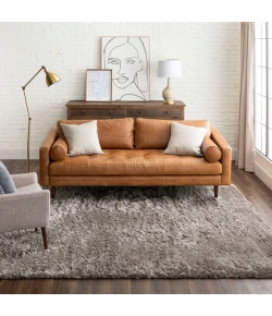 Karastan Billow Shag Taupe Rug 7 ft. 10 in. X 10 ft. Rectangle