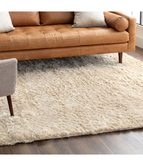 Karastan Billow Shag Cream 6' 6" x 9' Area Rug