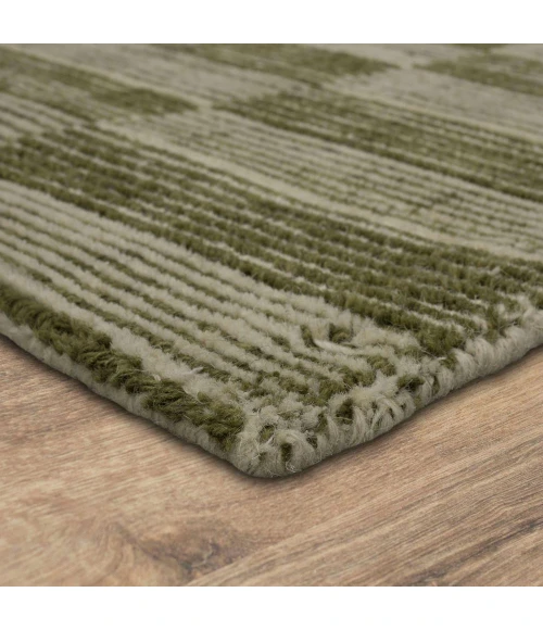 Karastan Broken Stripe Moss 5' x 8' Area Rug