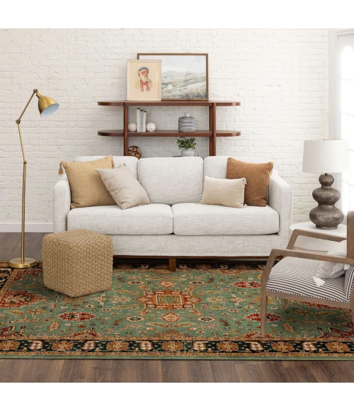 Karastan Spice Market Aquamarine 90665 8ft. X 11ft. Rect. Rug
