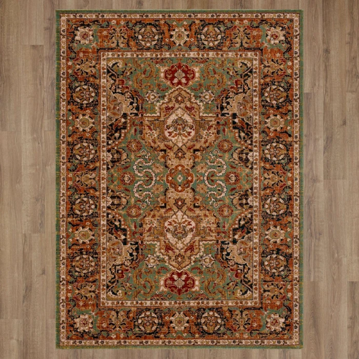 Karastan Spice Market Aquamarine 90938 9ft. 6in. X 12ft. 11in. Rect. Rug
