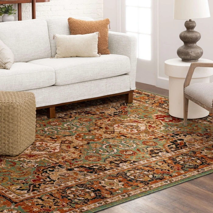 Karastan Spice Market Aquamarine 90938 8ft. X 11ft. Rect. Rug